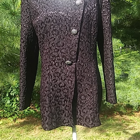 Vintage Moshita Couture Embroidered Jacket W/Rhinestone Accents - Picture 3 of 13